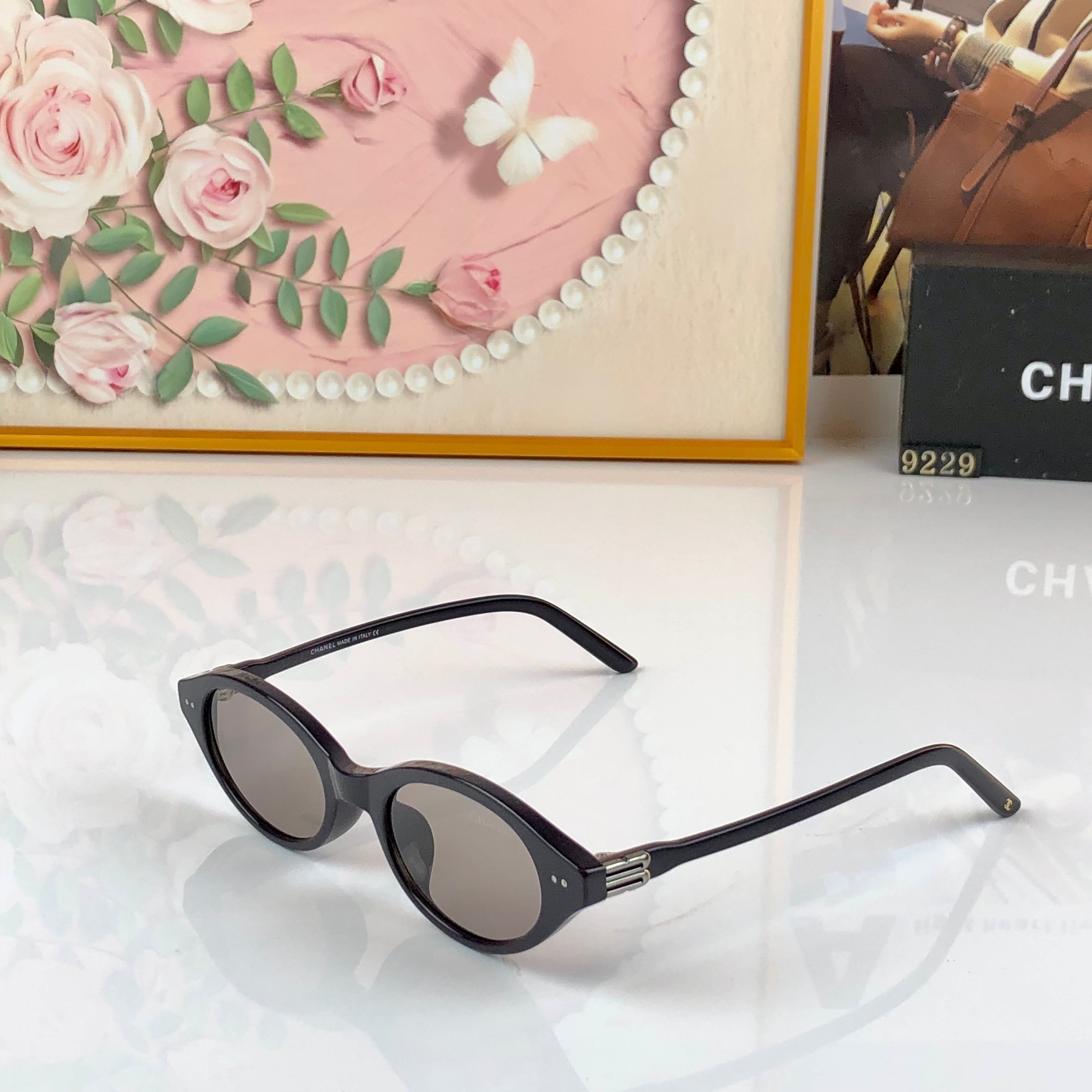 。CHANE*2026新款复古小框猫眼墨镜女款辣妹风拍照显白太阳眼镜潮防紫外线