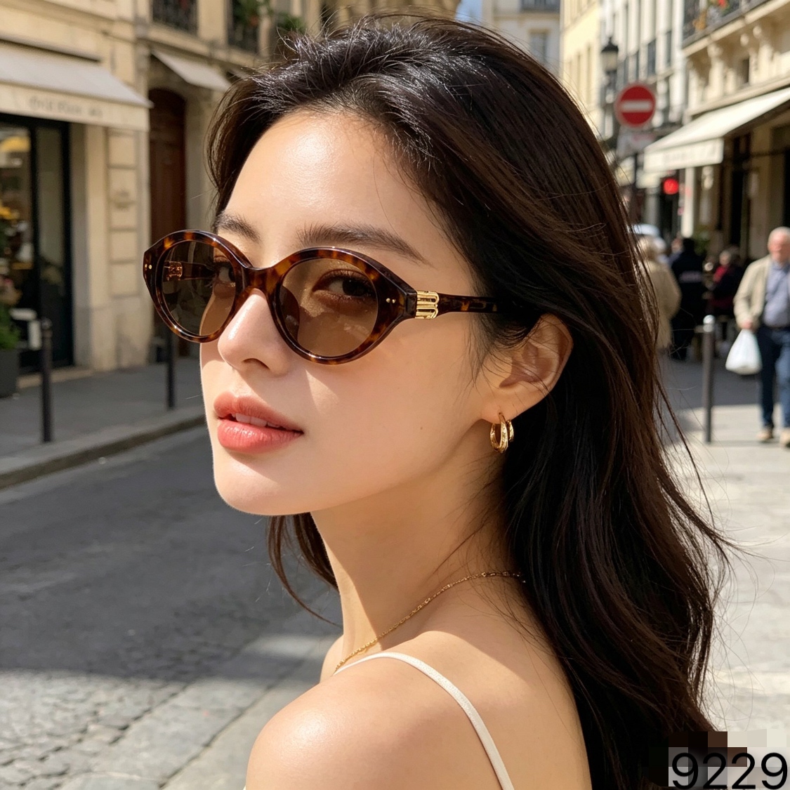 。CHANE*2026新款复古小框猫眼墨镜女款辣妹风拍照显白太阳眼镜潮防紫外线
