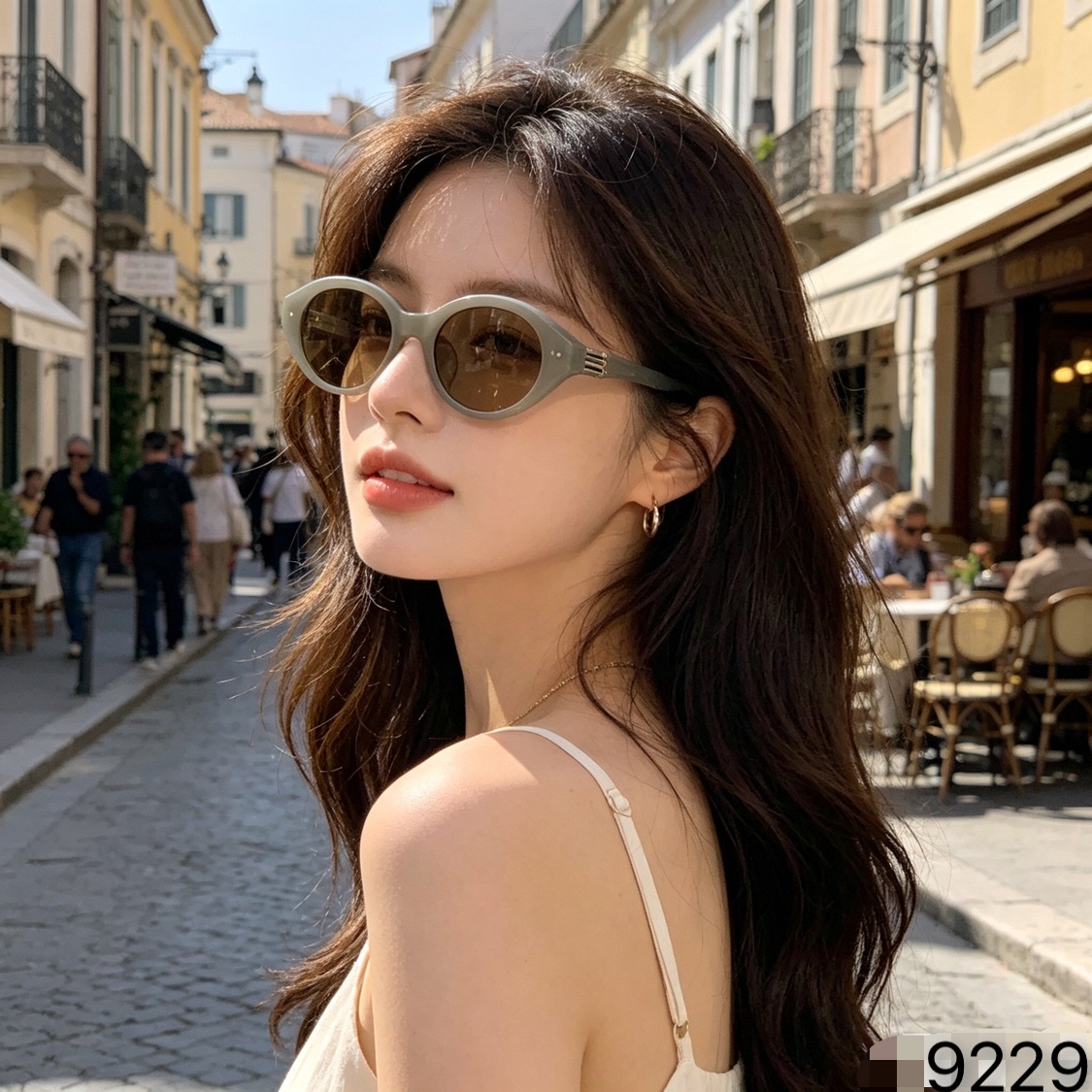 。CHANE*2026新款复古小框猫眼墨镜女款辣妹风拍照显白太阳眼镜潮防紫外线