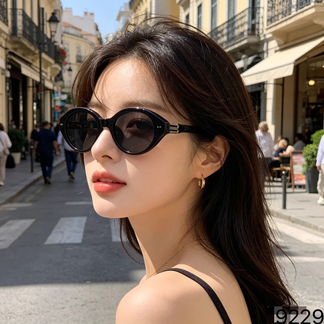 。CHANE*2026新款复古小框猫眼墨镜女款辣妹风拍照显白太阳眼镜潮防紫外线