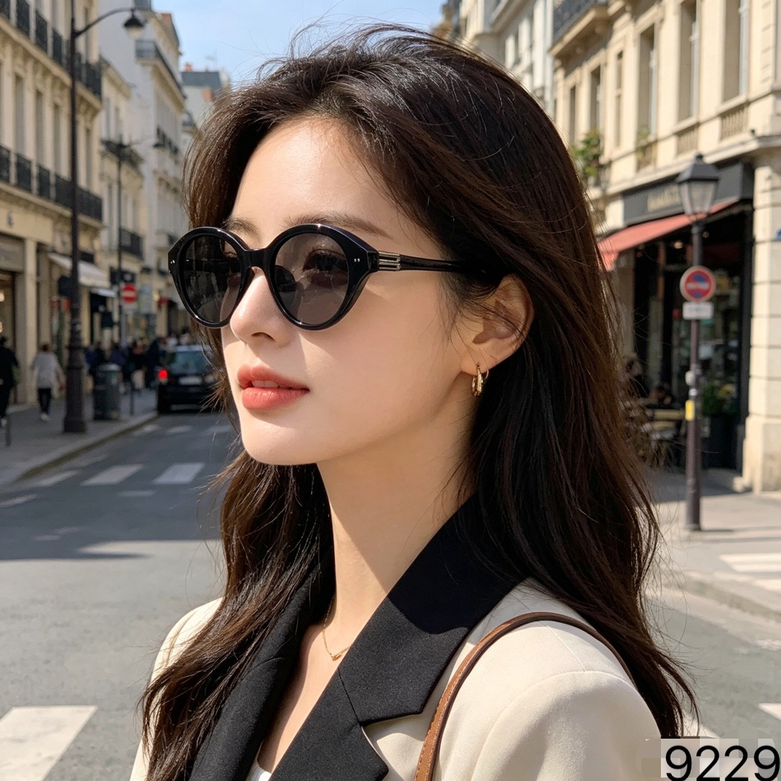 。CHANE*2026新款复古小框猫眼墨镜女款辣妹风拍照显白太阳眼镜潮防紫外线