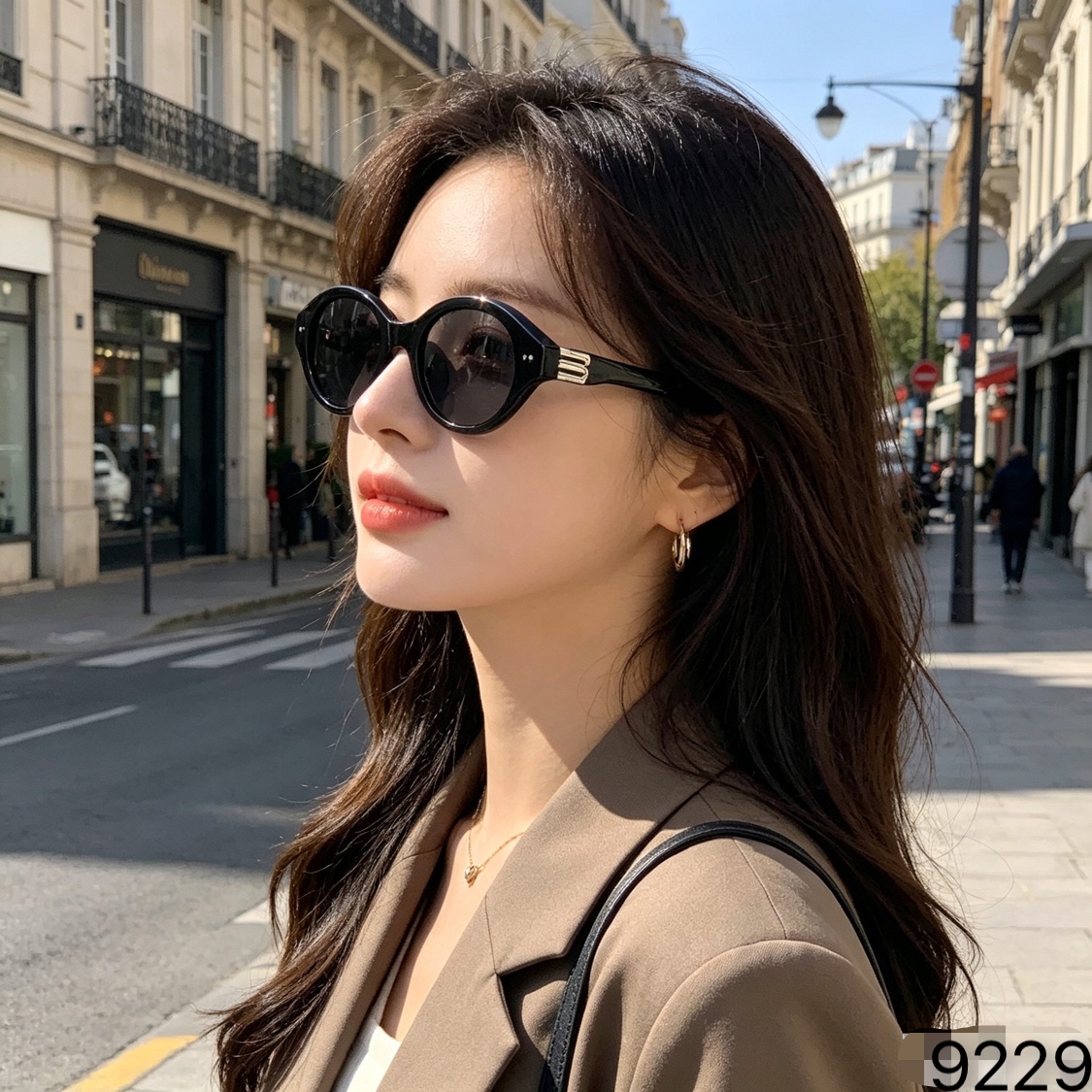 。CHANE*2026新款复古小框猫眼墨镜女款辣妹风拍照显白太阳眼镜潮防紫外线