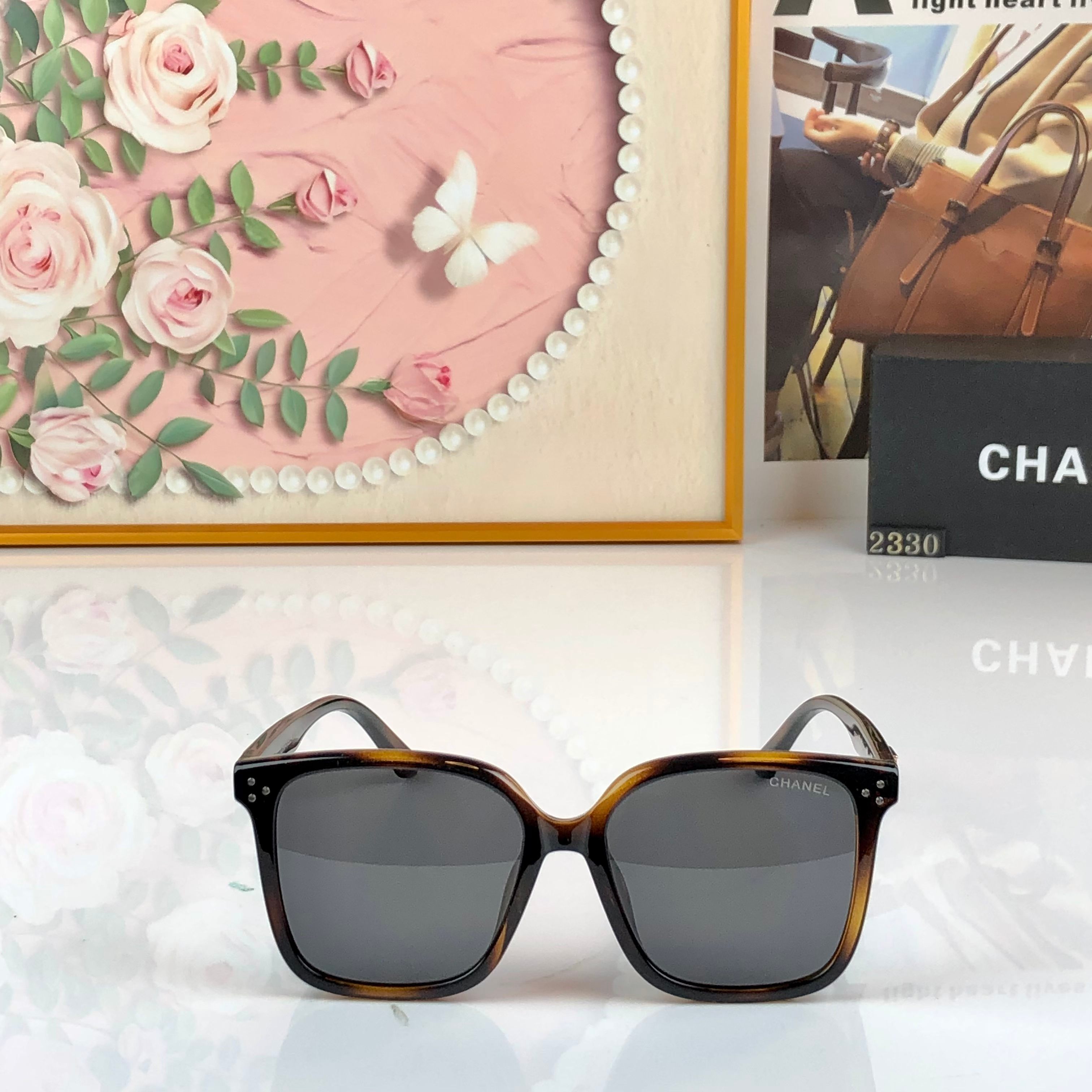 。CHANE*2026夏季上新偏光大框方形太阳眼镜男女高级感显脸小防紫外线墨镜