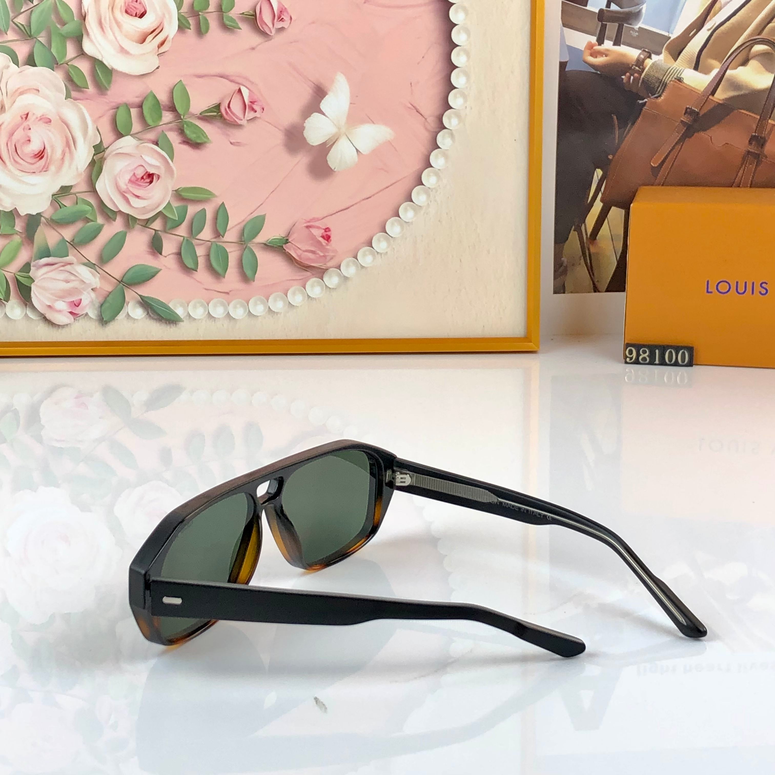 。LOUISVUITTO*潮流时尚大框墨镜板材猫眼太阳眼镜防紫外线防晒眼镜框