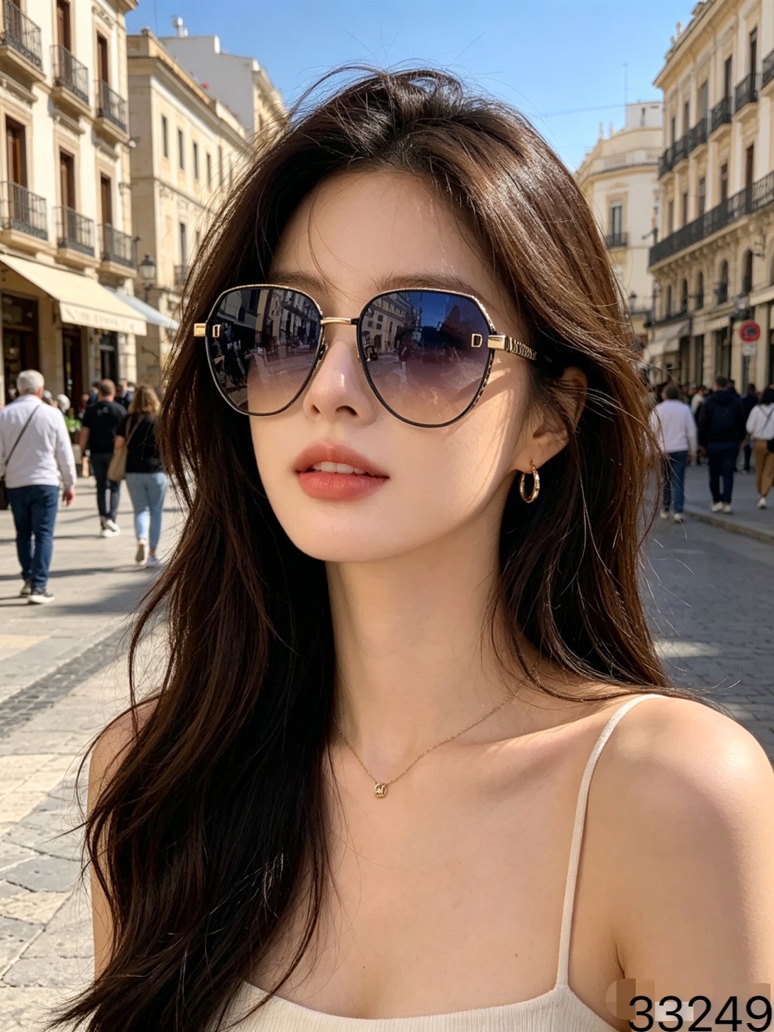 。Louis vuitto*欧美时尚猫眼太阳眼镜男女潮墨镜同款金属腿墨镜轻奢太阳眼镜
