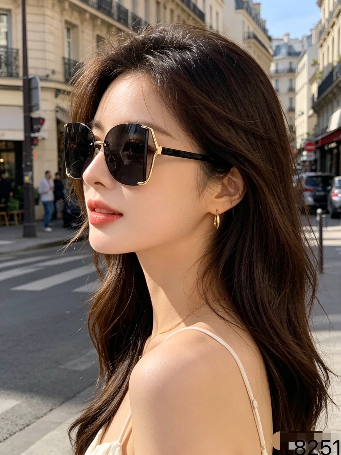 。Louis vuitto*2026新款太阳镜欧美潮流时尚墨镜女士韩版复古大框优雅个性