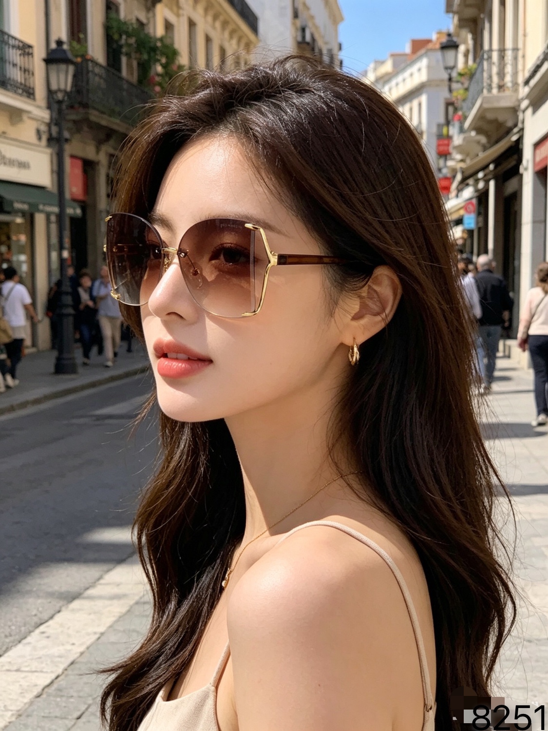 。Louis vuitto*2026新款太阳镜欧美潮流时尚墨镜女士韩版复古大框优雅个性
