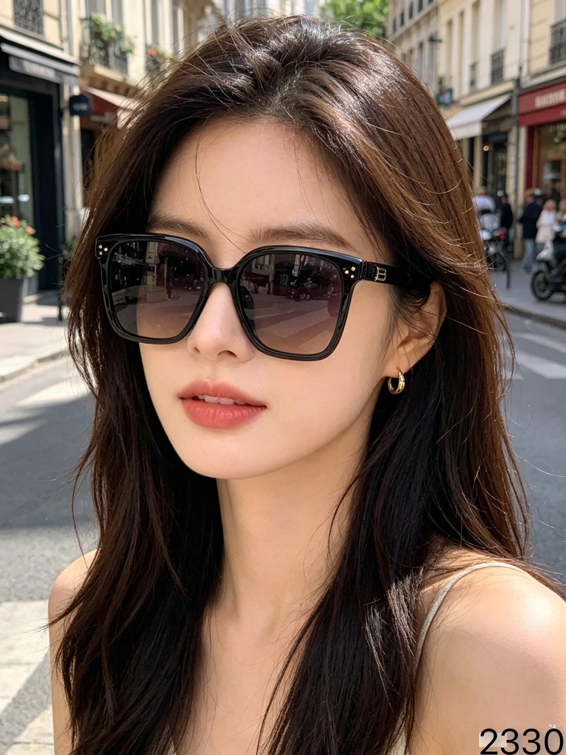 。CHANE*2026夏季上新偏光大框方形太阳眼镜男女高级感显脸小防紫外线墨镜