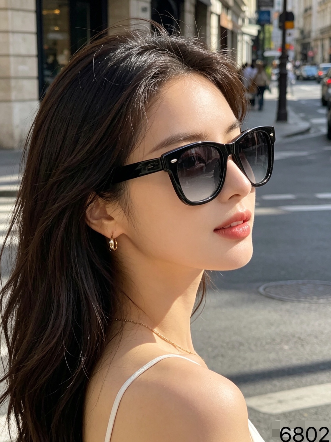 🔥🔥Gucc*新款玻璃太阳镜  男女柳丁同款墨镜 时尚潮流出游太阳眼镜