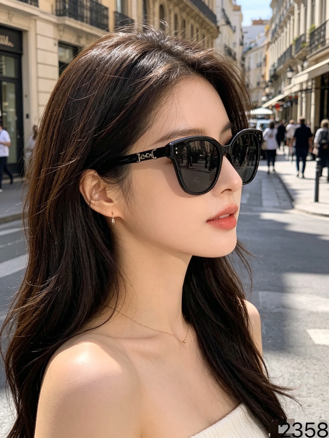 🔥🔥CHANE*复古时髦渐变色墨镜女显瘦高级感偏光太阳眼镜防紫外线