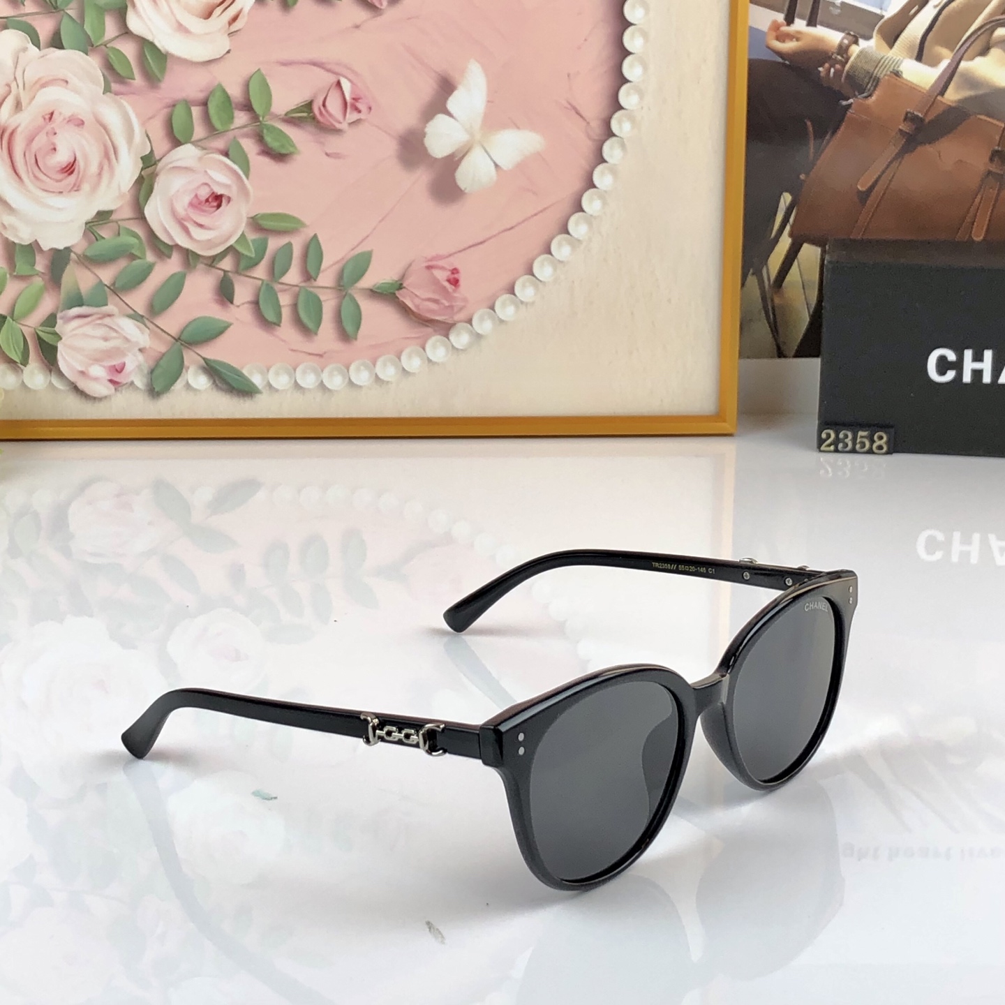 🔥🔥CHANE*复古时髦渐变色墨镜女显瘦高级感偏光太阳眼镜防紫外线