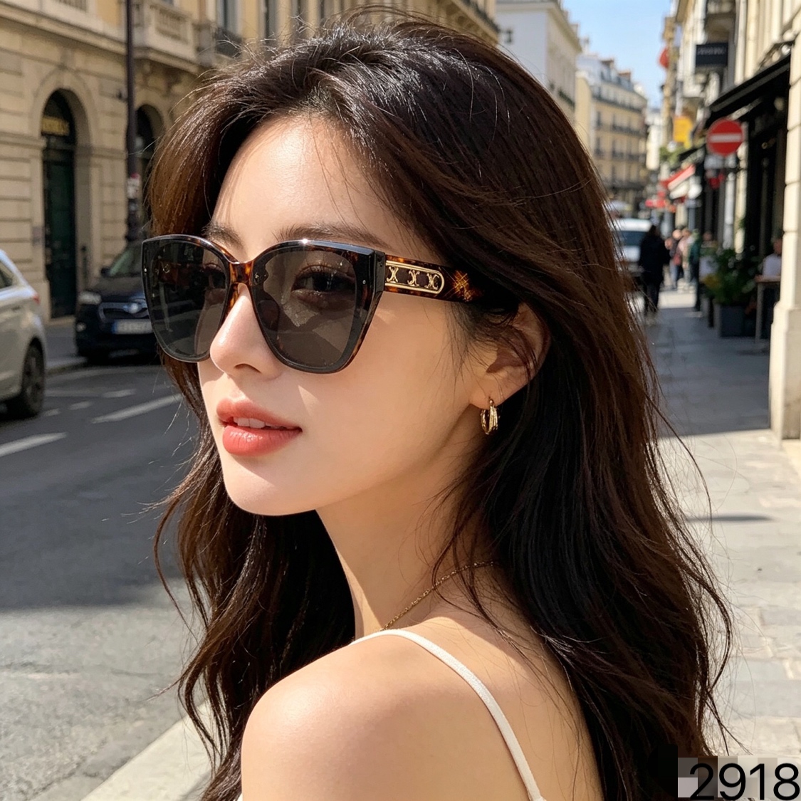 🔥🔥Celin*欧美潮流街拍大框太阳镜夏季时尚大脸显瘦女百搭防晒遮阳墨镜