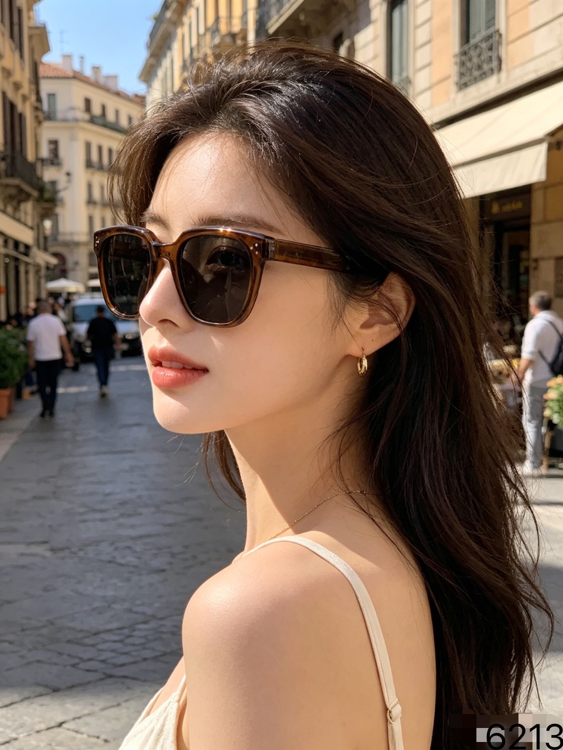 🔥🔥Prad*2026复古高级感茶色墨镜ins韩版潮女大脸显瘦太阳镜防紫外线