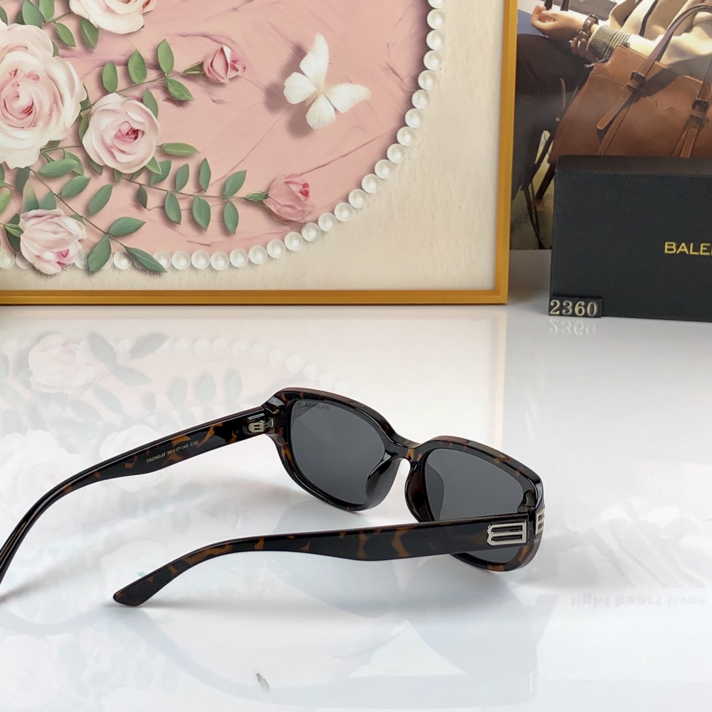 🔥🔥BALENCIAG*复古美式猫眼墨镜女ins高级感方框欧美辣妹街拍防晒太阳眼镜男