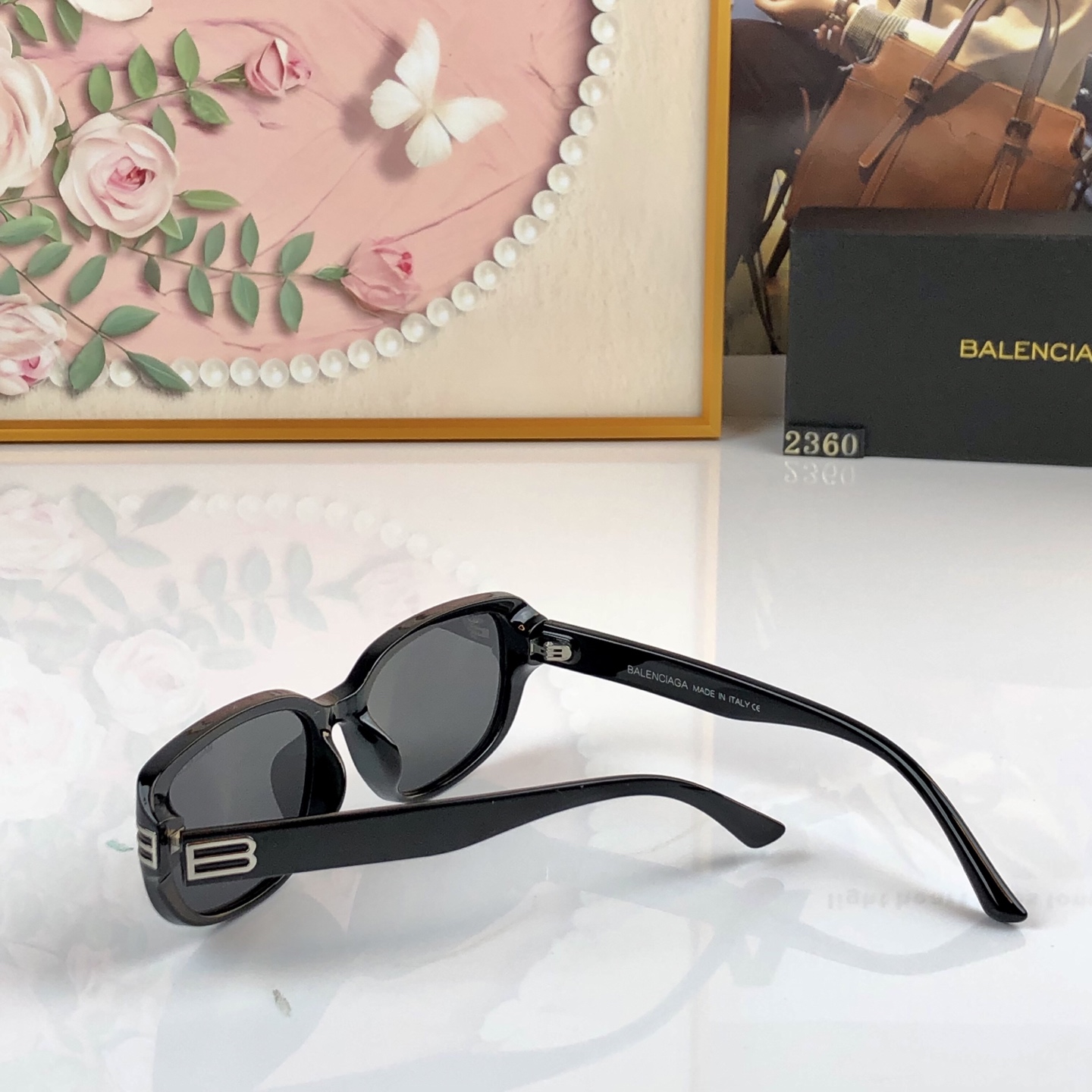 🔥🔥BALENCIAG*复古美式猫眼墨镜女ins高级感方框欧美辣妹街拍防晒太阳眼镜男