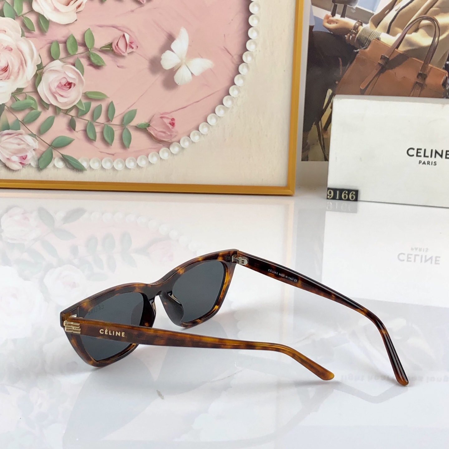 🔥🔥Celin*欧美个性小框墨镜女高级感高颜值帅气时尚镜腿太阳眼镜防紫外线