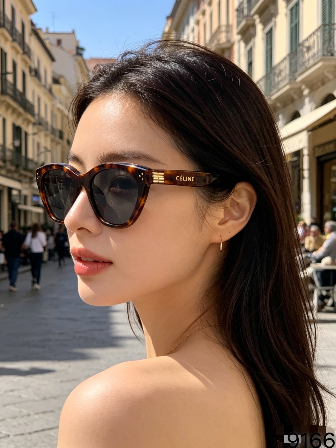 🔥🔥Celin*欧美个性小框墨镜女高级感高颜值帅气时尚镜腿太阳眼镜防紫外线