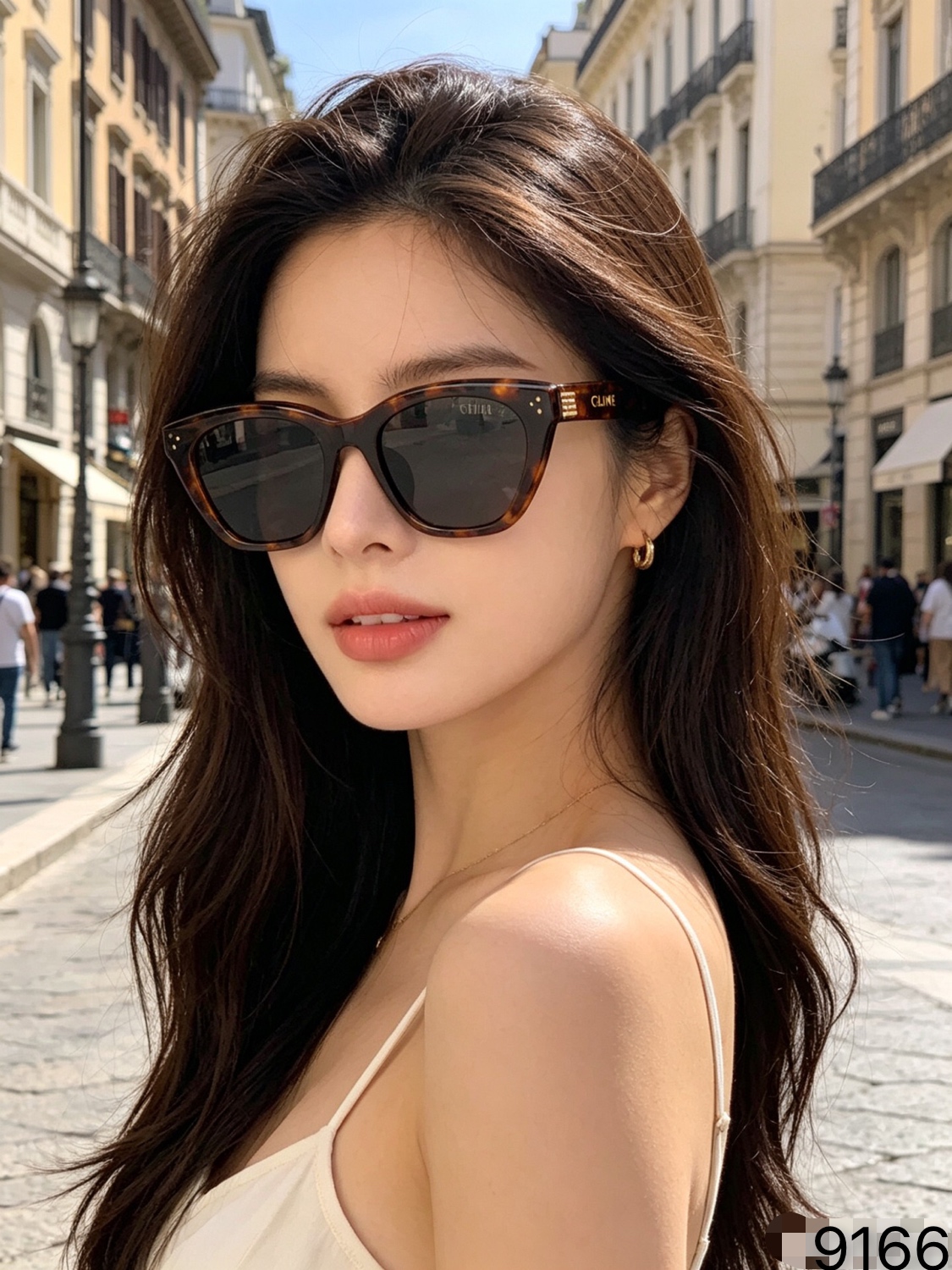 🔥🔥Celin*欧美个性小框墨镜女高级感高颜值帅气时尚镜腿太阳眼镜防紫外线