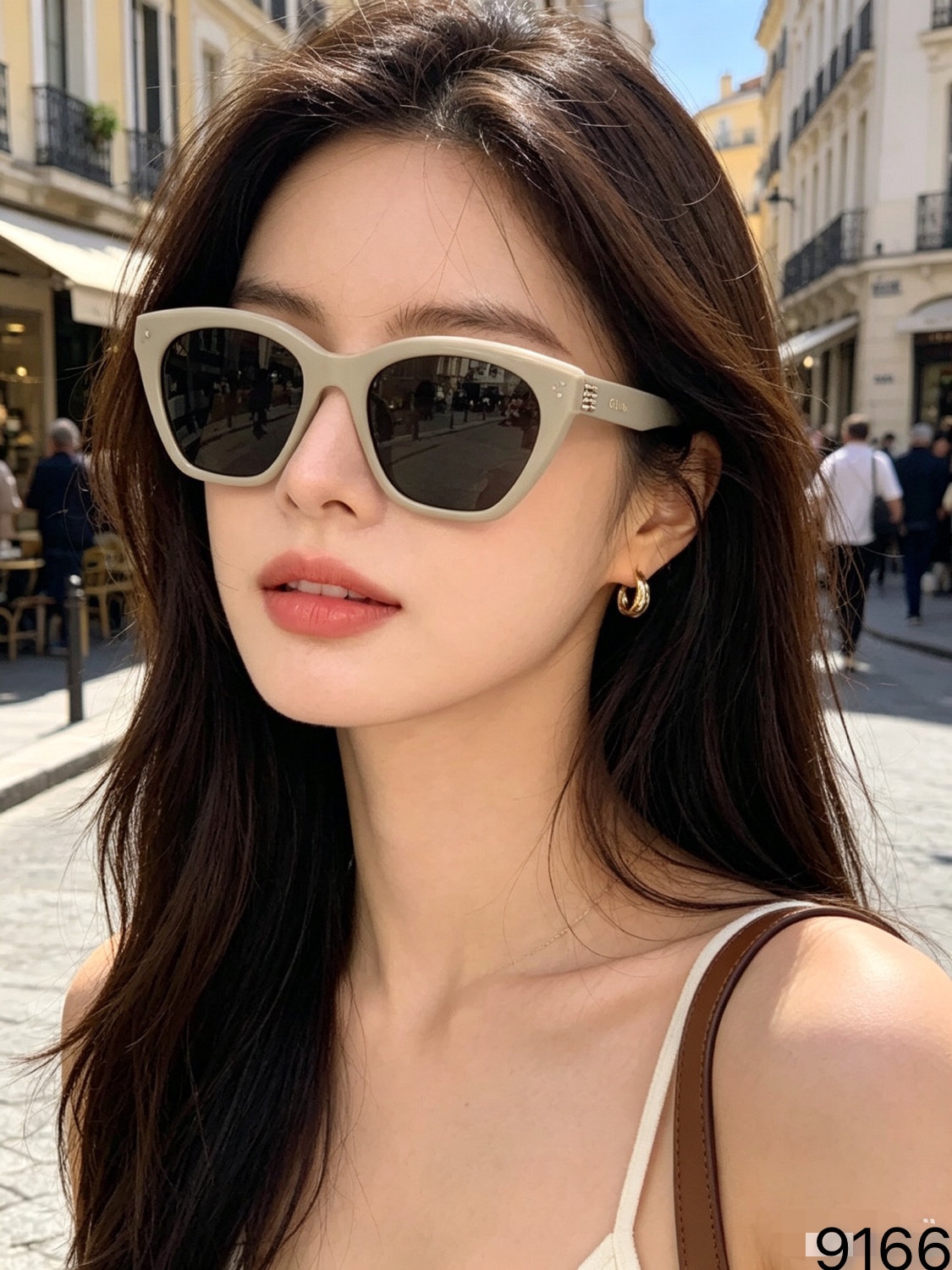 🔥🔥Celin*欧美个性小框墨镜女高级感高颜值帅气时尚镜腿太阳眼镜防紫外线