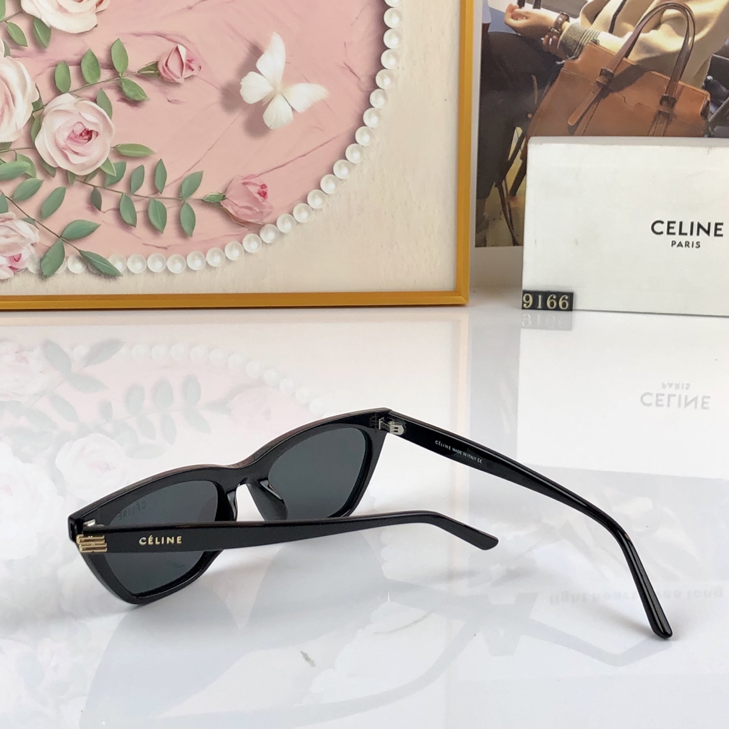 🔥🔥Celin*欧美个性小框墨镜女高级感高颜值帅气时尚镜腿太阳眼镜防紫外线