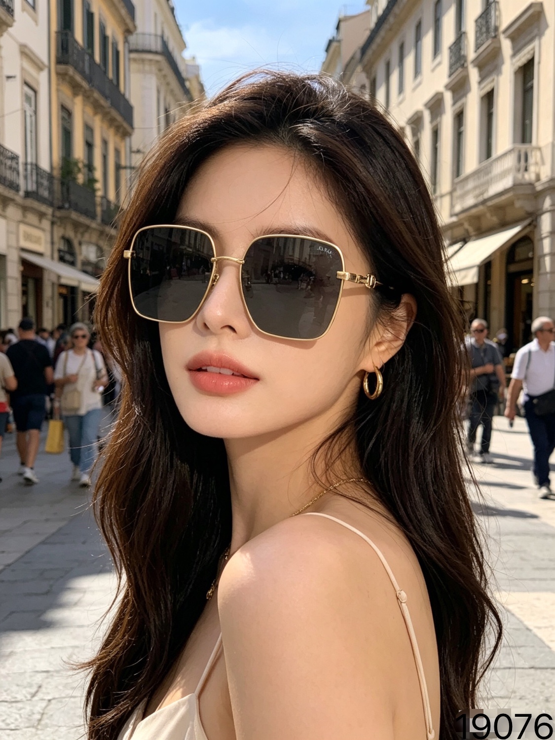 🔥🔥Dio*金属方框大脸显瘦墨镜女新款潮韩版街拍遮阳圆脸太阳镜开车眼镜