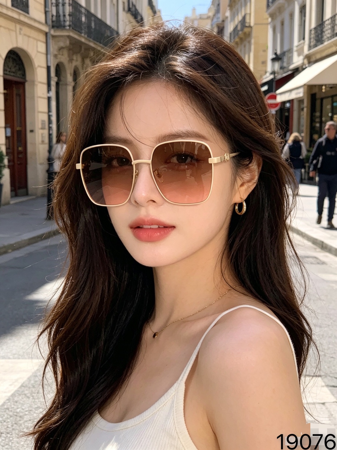 🔥🔥Dio*金属方框大脸显瘦墨镜女新款潮韩版街拍遮阳圆脸太阳镜开车眼镜