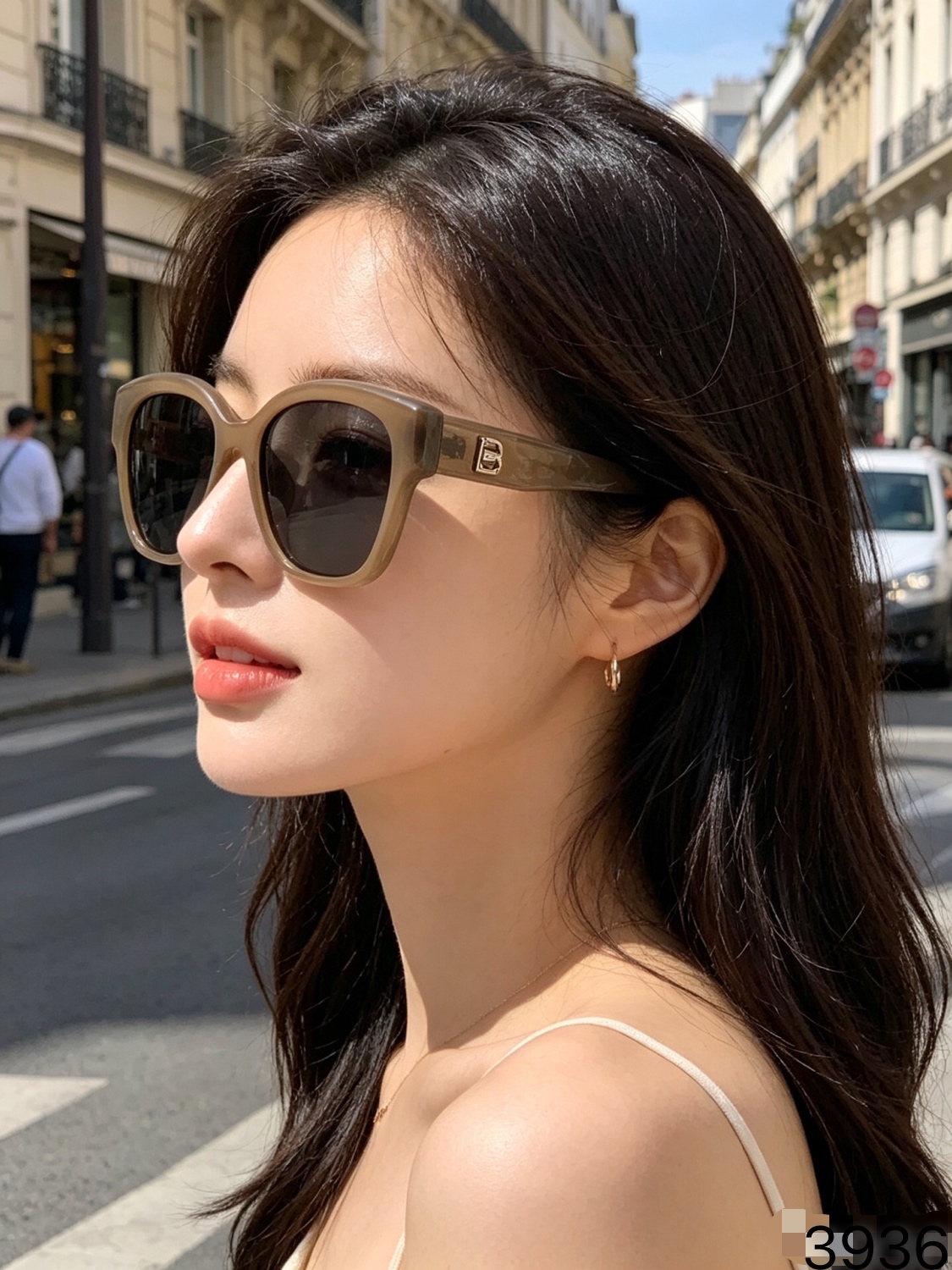 🔥🔥Chane*韩系大框墨镜女2026夏新款高级感显脸小遮阳防紫外线太阳眼镜