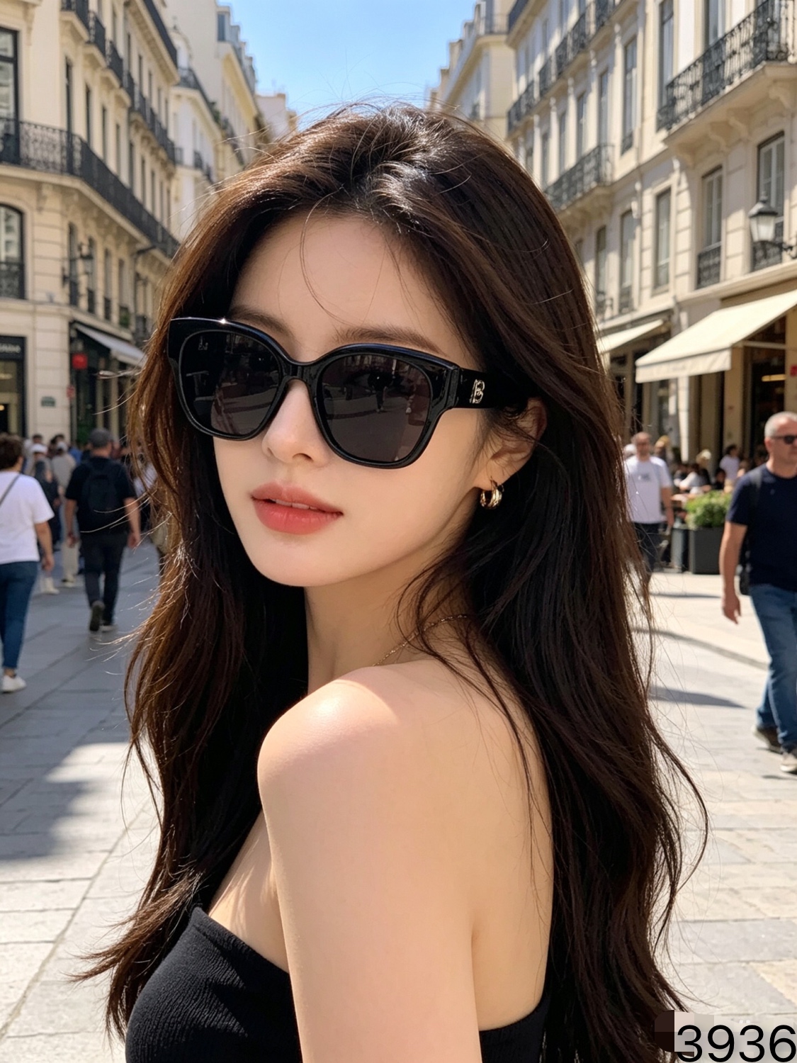 🔥🔥Chane*韩系大框墨镜女2026夏新款高级感显脸小遮阳防紫外线太阳眼镜