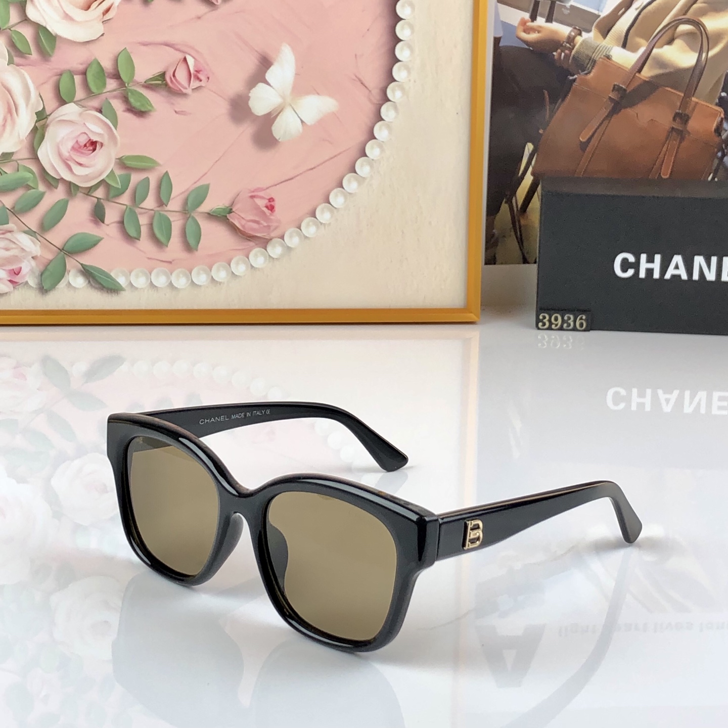 🔥🔥Chane*韩系大框墨镜女2026夏新款高级感显脸小遮阳防紫外线太阳眼镜