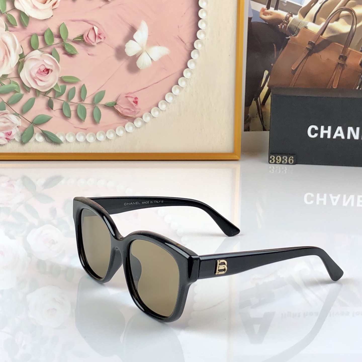 🔥🔥Chane*韩系大框墨镜女2026夏新款高级感显脸小遮阳防紫外线太阳眼镜