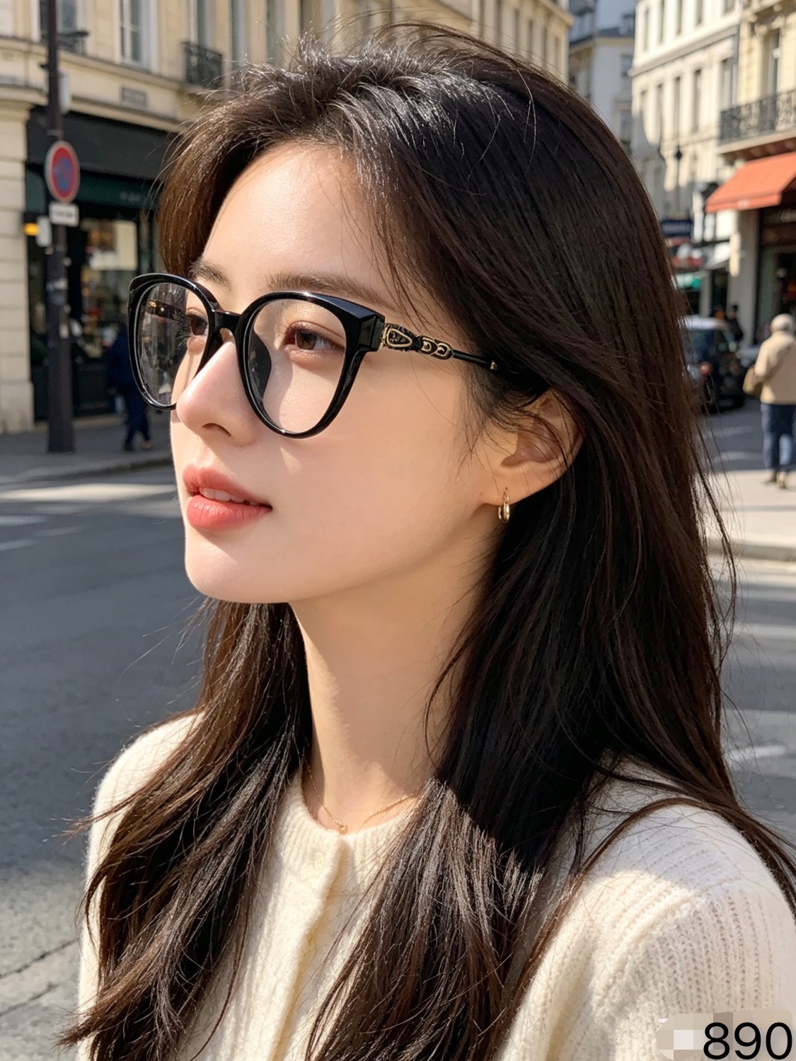 🔥🔥Dio*新款时尚猫眼框平光镜女式可配近视素颜眼镜框超轻网红框