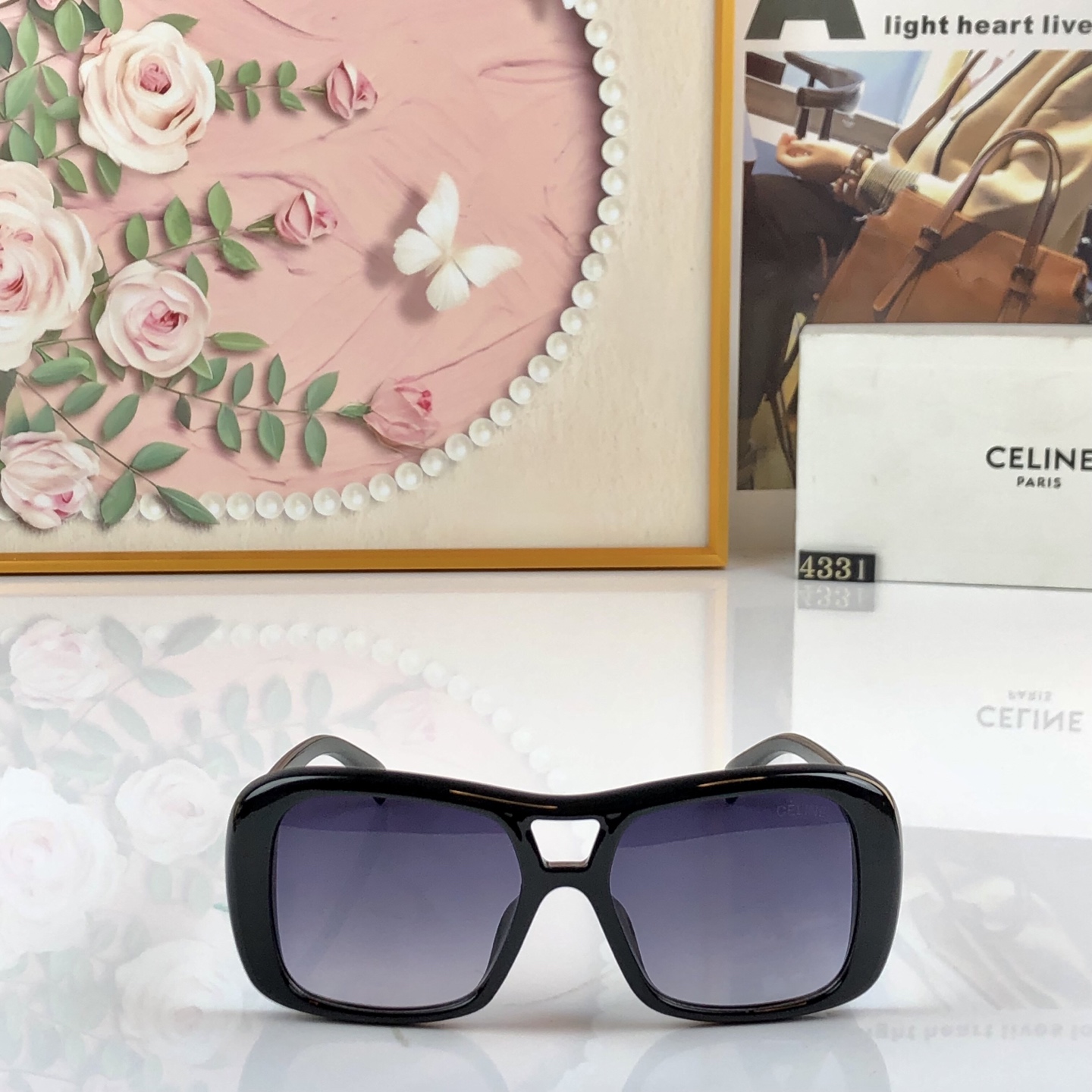 🔥🔥Celin*欧美方形大框高级感大脸墨镜女遮阳防晒凹造型户外防紫外线太阳镜