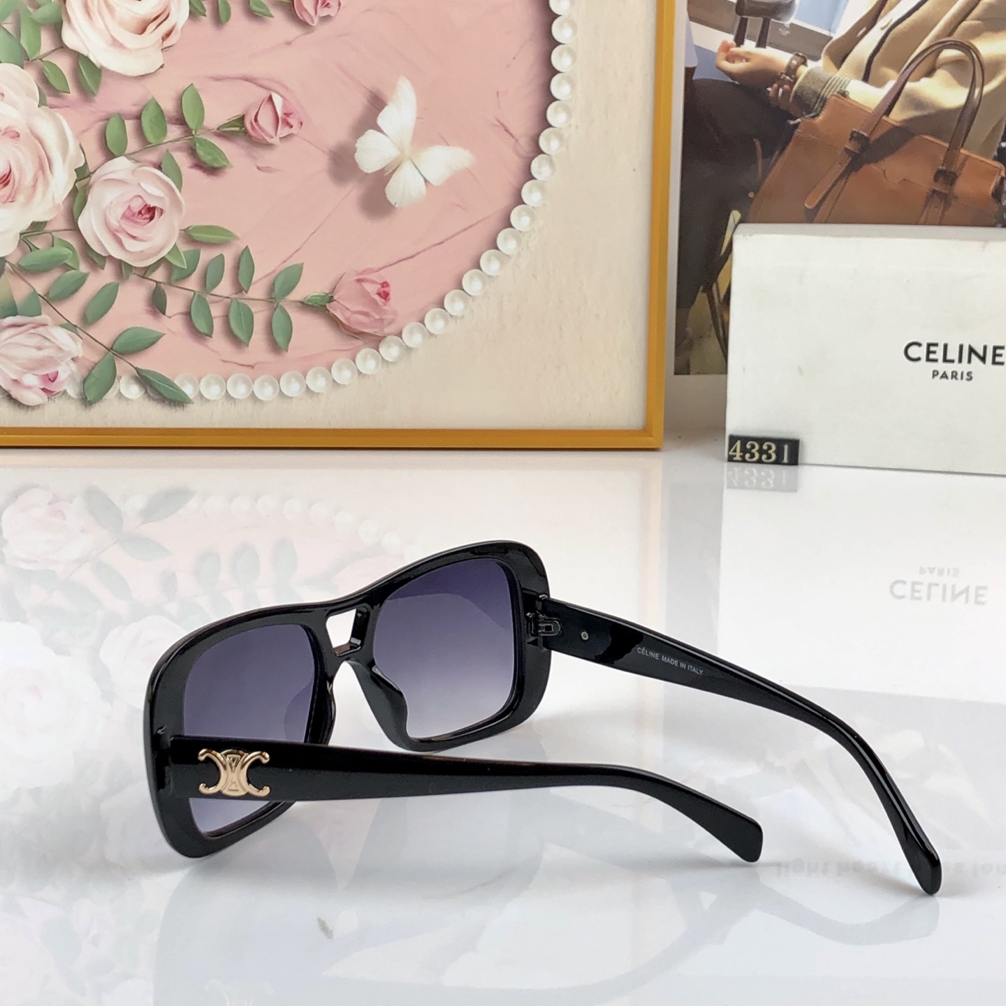 🔥🔥Celin*欧美方形大框高级感大脸墨镜女遮阳防晒凹造型户外防紫外线太阳镜