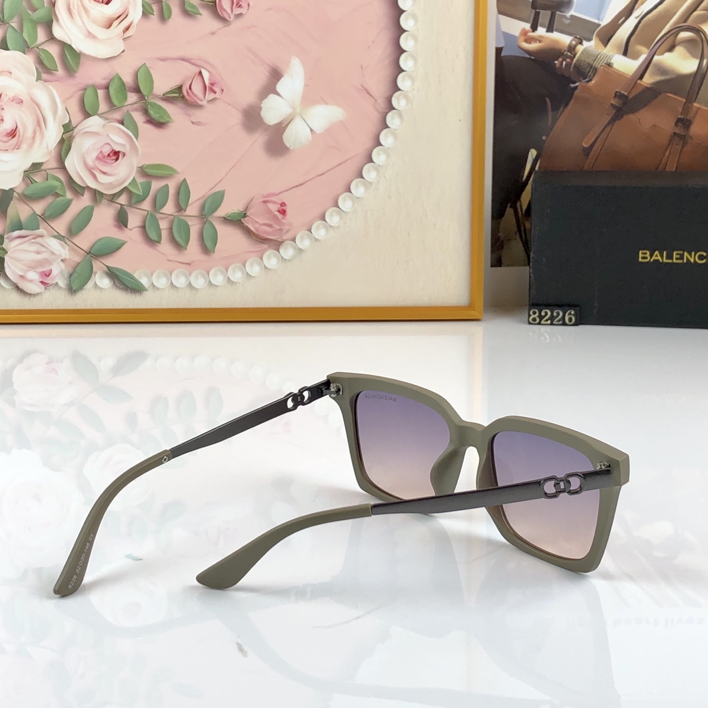 🔥🔥Balenciag*大框墨镜女高级感新款轻奢太阳眼镜潮流防紫外线太阳镜凹造型