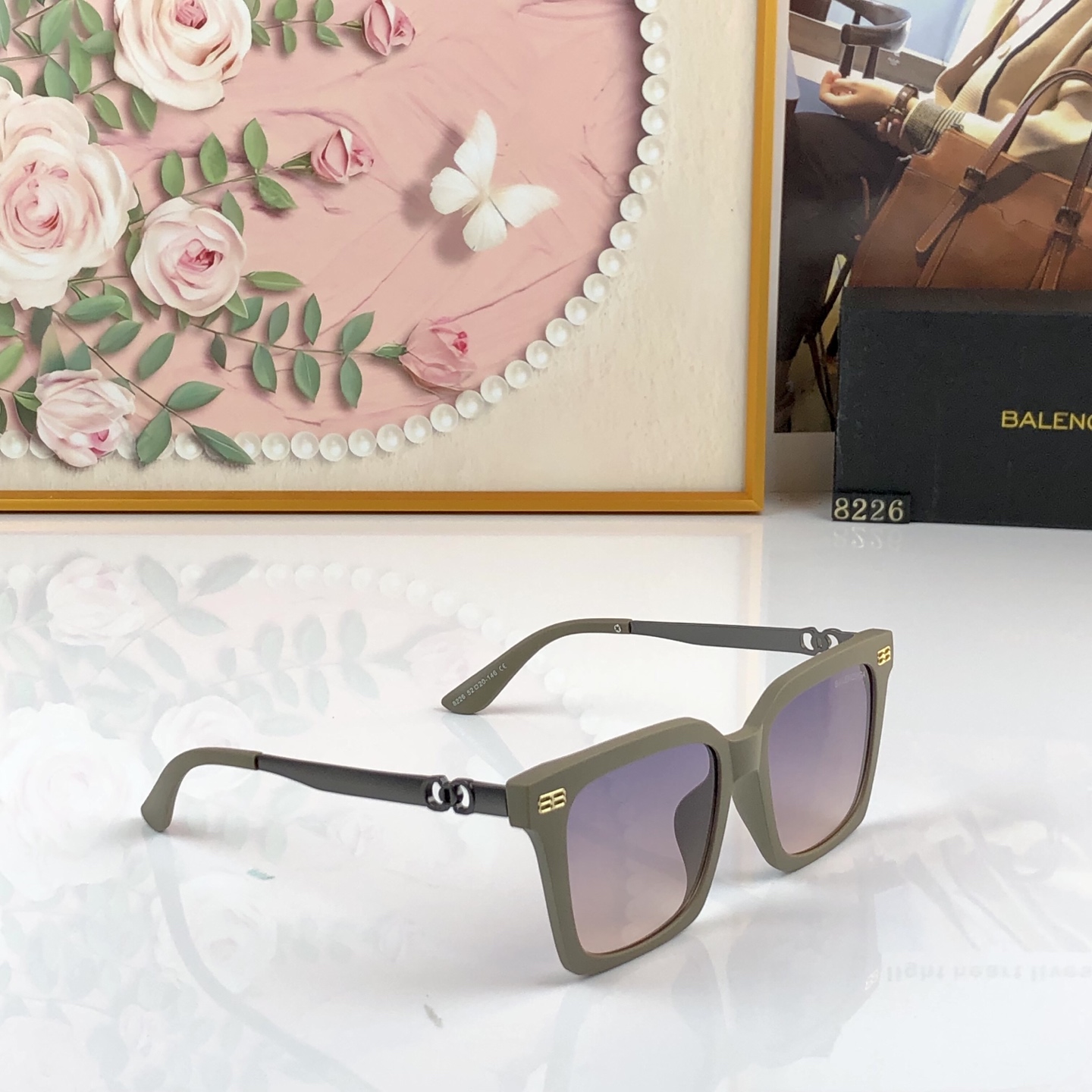 🔥🔥Balenciag*大框墨镜女高级感新款轻奢太阳眼镜潮流防紫外线太阳镜凹造型