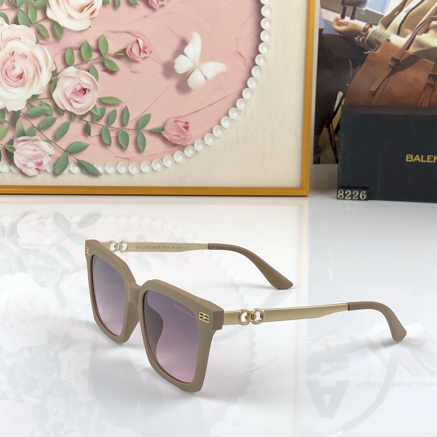 🔥🔥Balenciag*大框墨镜女高级感新款轻奢太阳眼镜潮流防紫外线太阳镜凹造型