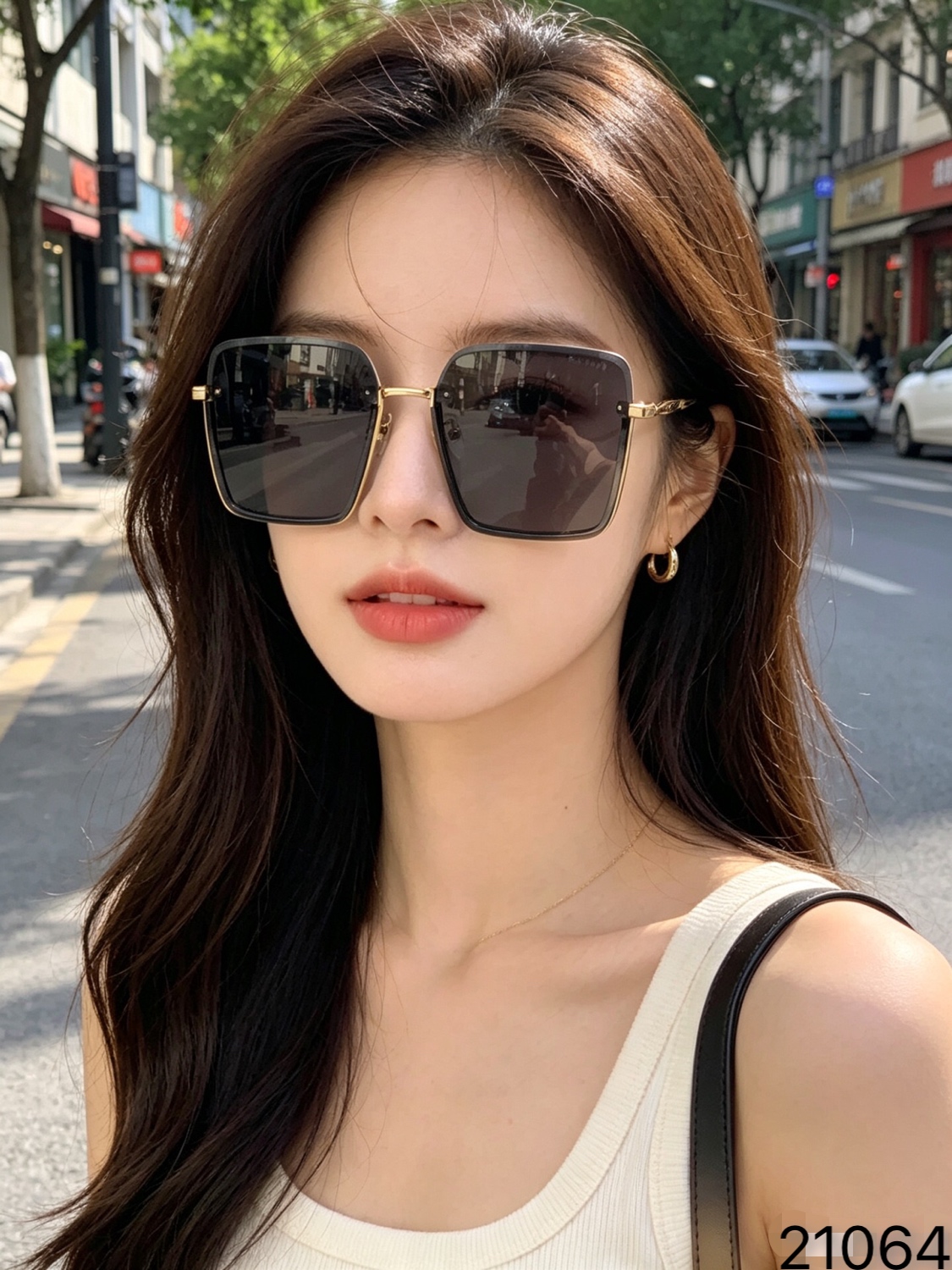 NO:897367,Chane*2026 high-end women's half-frame sunscreen sunglasses square face slim anti-UV personalized sunglasses trendy glasses sunglasses sunglasses, glasses, chanel19860909Chane*2026高级感女款半框防晒墨镜方形显脸瘦防紫外线个性太阳镜潮眼镜墨镜太阳镜,眼镜,chanel,glasses