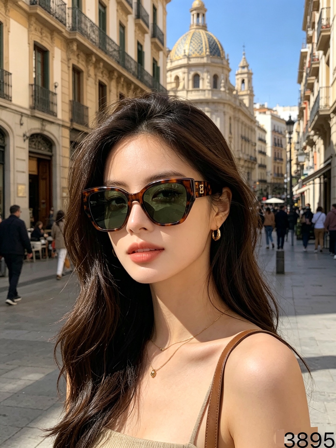 🔥🔥Chane*猫眼墨镜高级感大框女防紫外线显瘦时尚个性简约防晒太阳眼镜