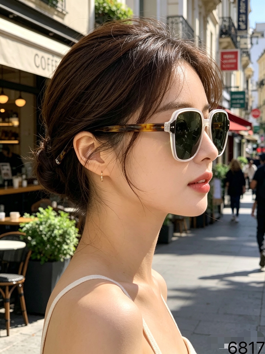 🔥🔥Prad*ins极简风网红款大框显脸小墨镜女高级感2026街头辣妹时髦太阳镜