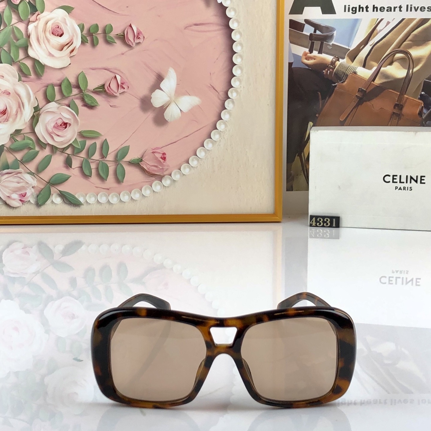 🔥🔥Celin*甜酷辣妹黑色圆框墨镜女圆脸显瘦网红大框高级感显气质太阳镜