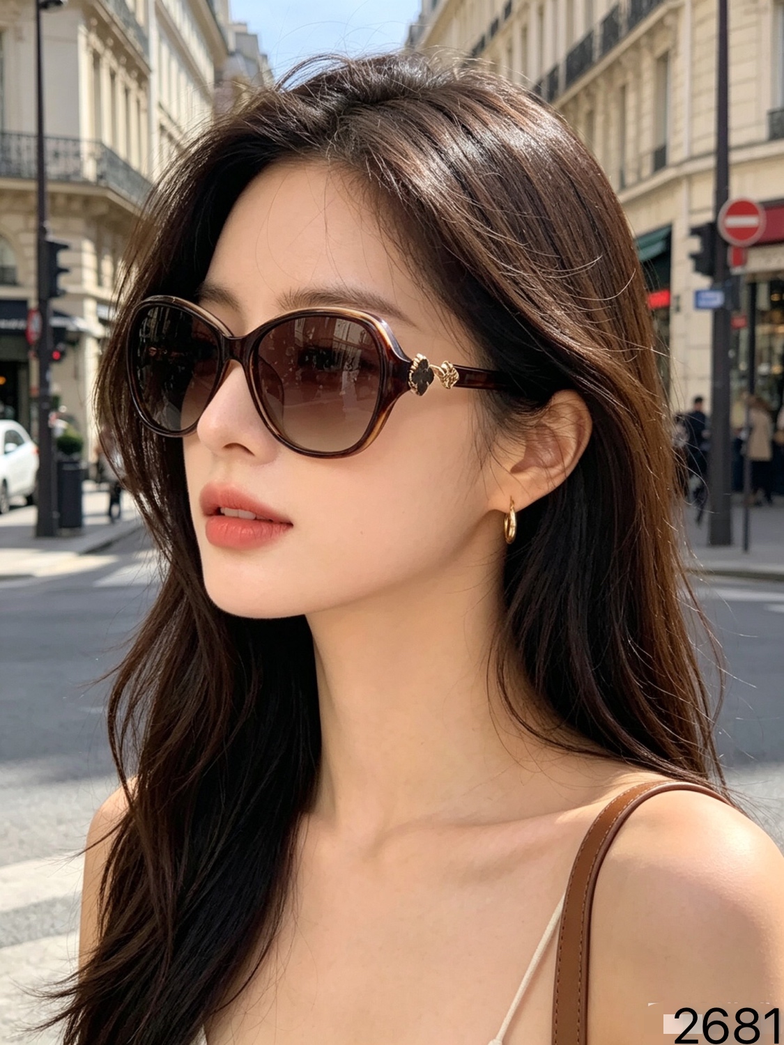 🔥🔥CHANE*新款偏光太阳镜四叶草优雅女士潮流韩版墨镜时尚大框驾驶太阳镜