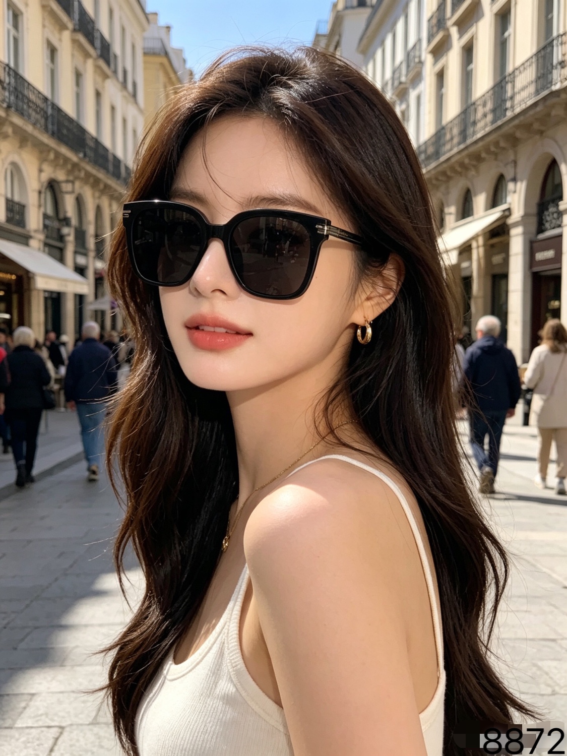 🔥🔥Gucc*【品质】极简轻奢前卫小众高清尼龙镜高级感长方圆墨镜女太阳镜男