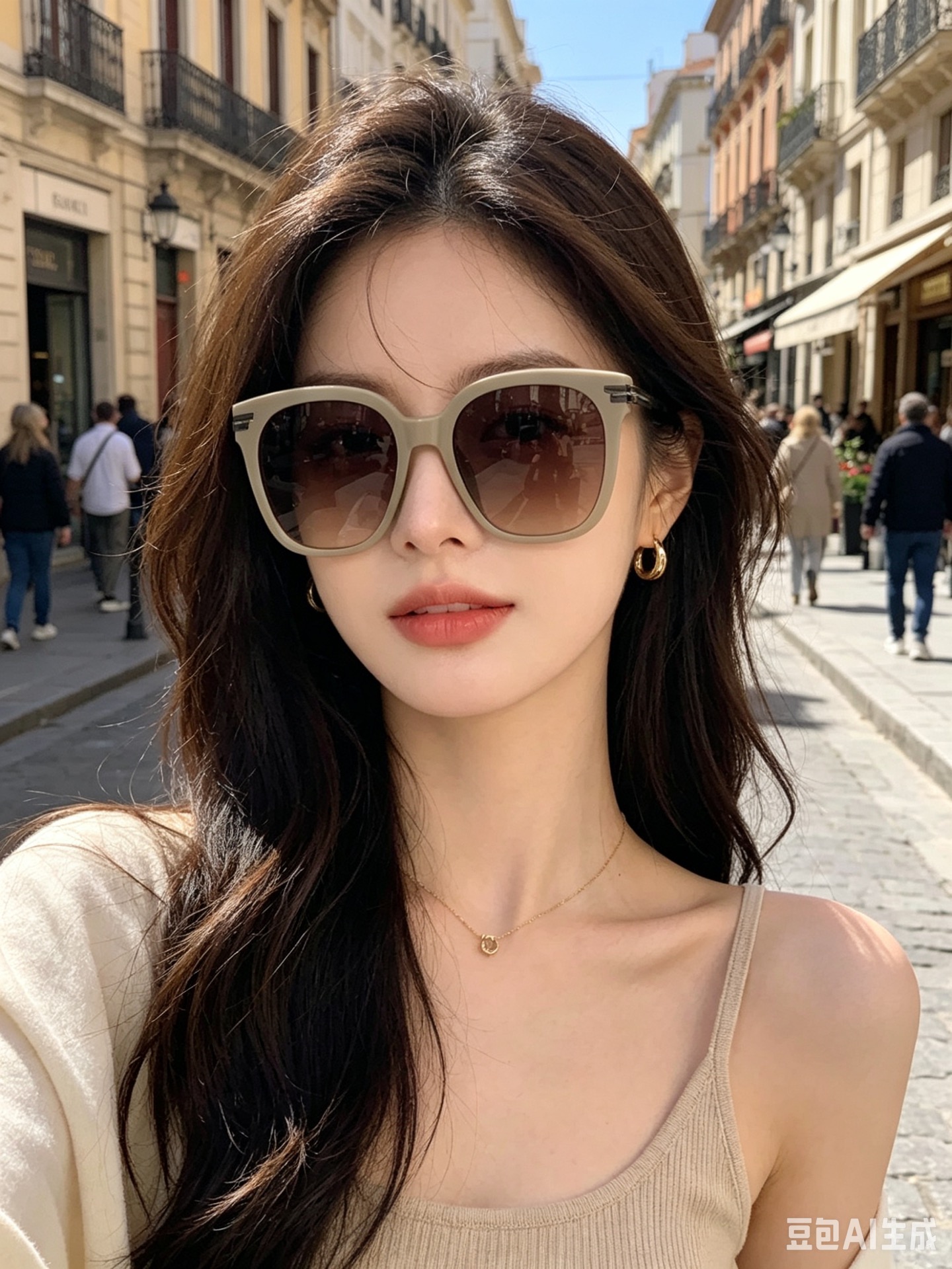 🔥🔥Gucc*【品质】极简轻奢前卫小众高清尼龙镜高级感长方圆墨镜女太阳镜男