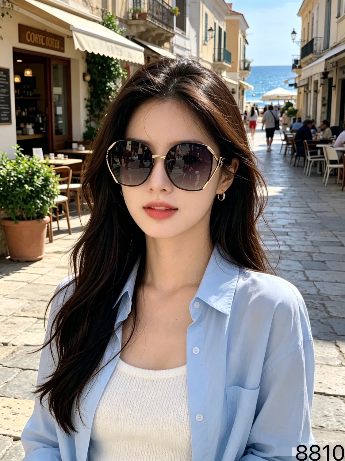🔥🔥Chane*2026新款潮流时尚防紫外墨镜女 素颜ins显瘦遮阳镜偏光太阳镜