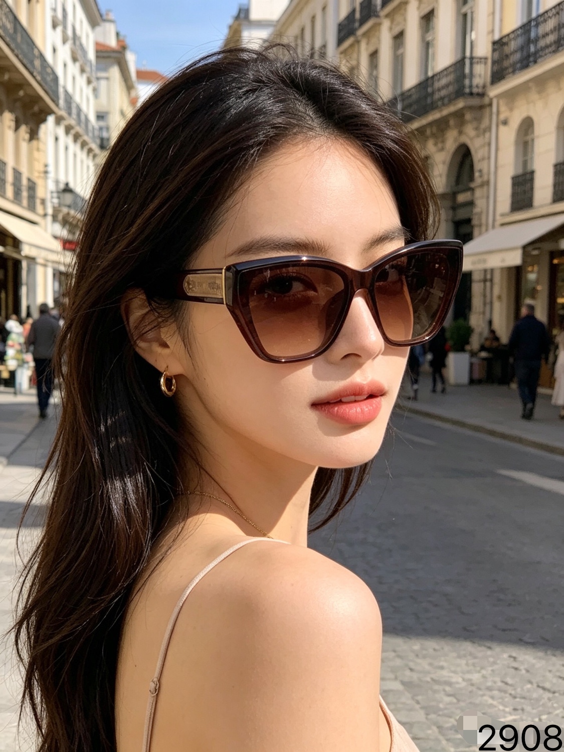 🔥🔥Celin*小红书网红款墨镜女潮百搭高级感防紫外线太阳眼镜