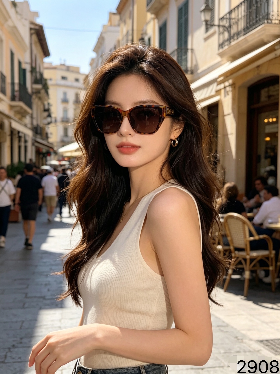 🔥🔥Celin*小红书网红款墨镜女潮百搭高级感防紫外线太阳眼镜