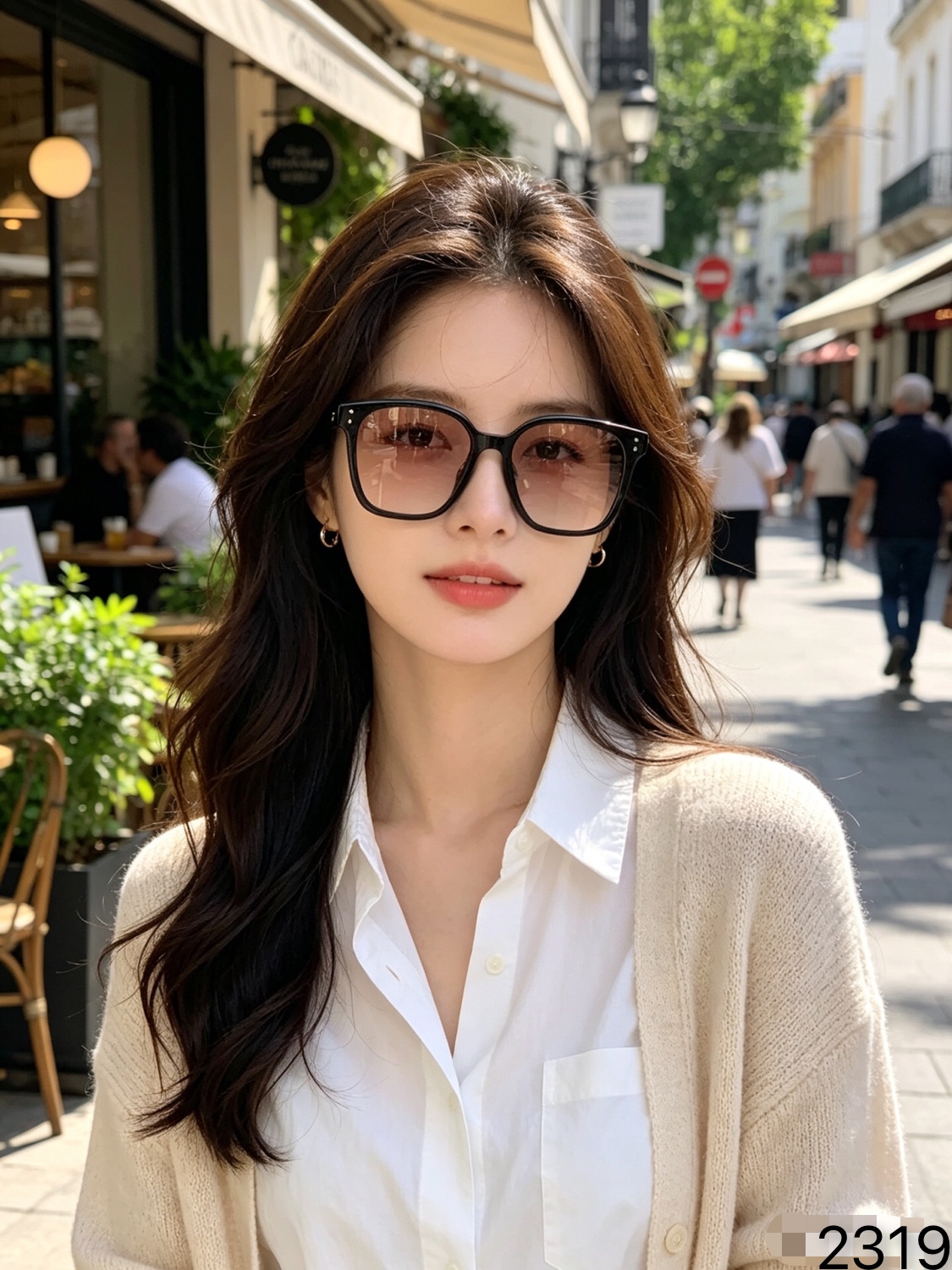 🔥🔥Chane*复古方形大框腮红偏光太阳镜潮女网红优雅气质级感防紫外线墨镜