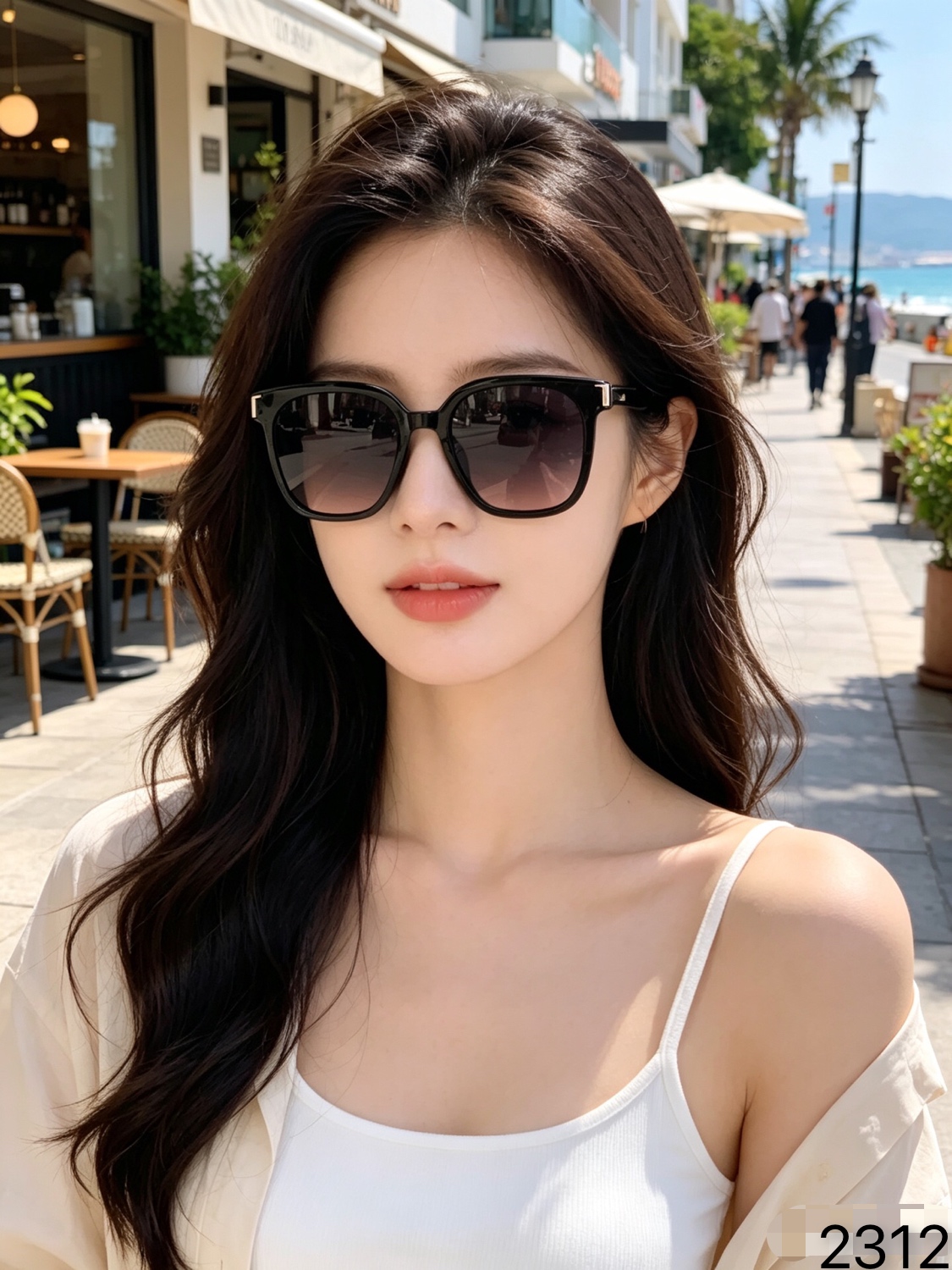 Louis vuitto*2026新款墨镜方框墨镜女高级感素颜太阳镜女遮阳复古修颜拍照显瘦