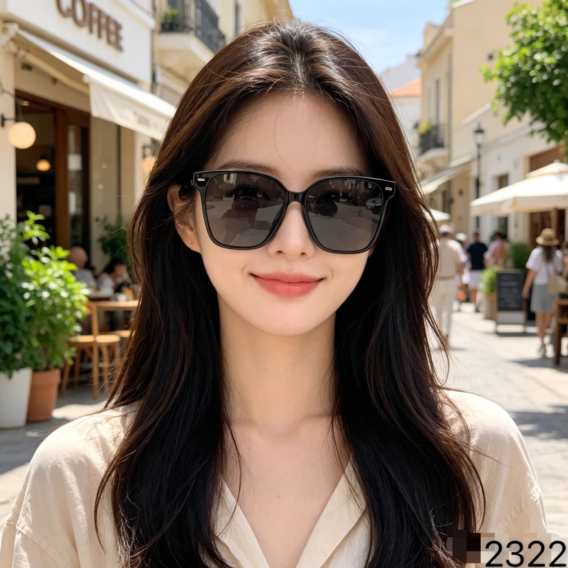 Chane*2026新款复古方框墨镜女网红款ins大脸圆脸显瘦街拍百搭太阳眼镜