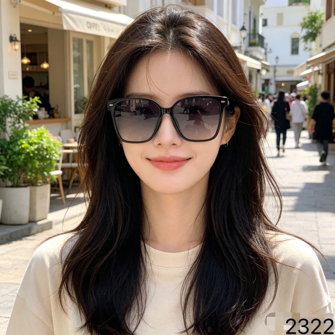 Chane*2026新款复古方框墨镜女网红款ins大脸圆脸显瘦街拍百搭太阳眼镜